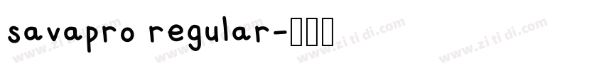savapro regular字体转换